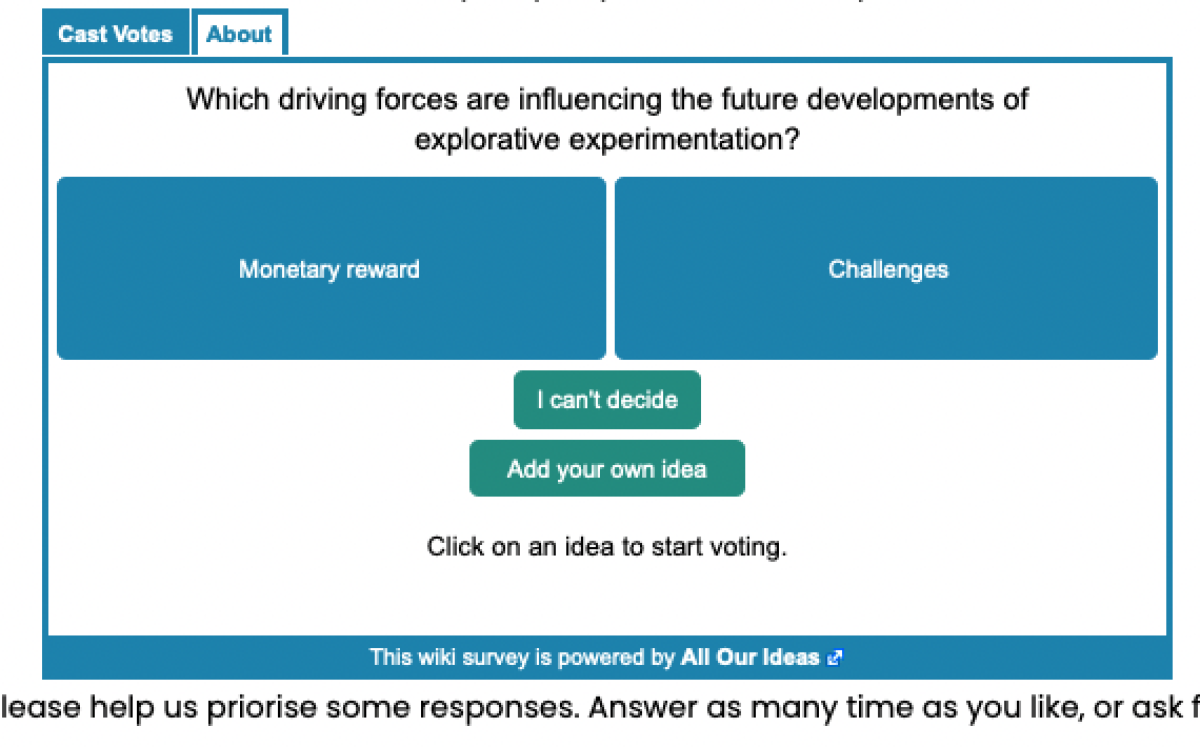 Explorative Experimentation