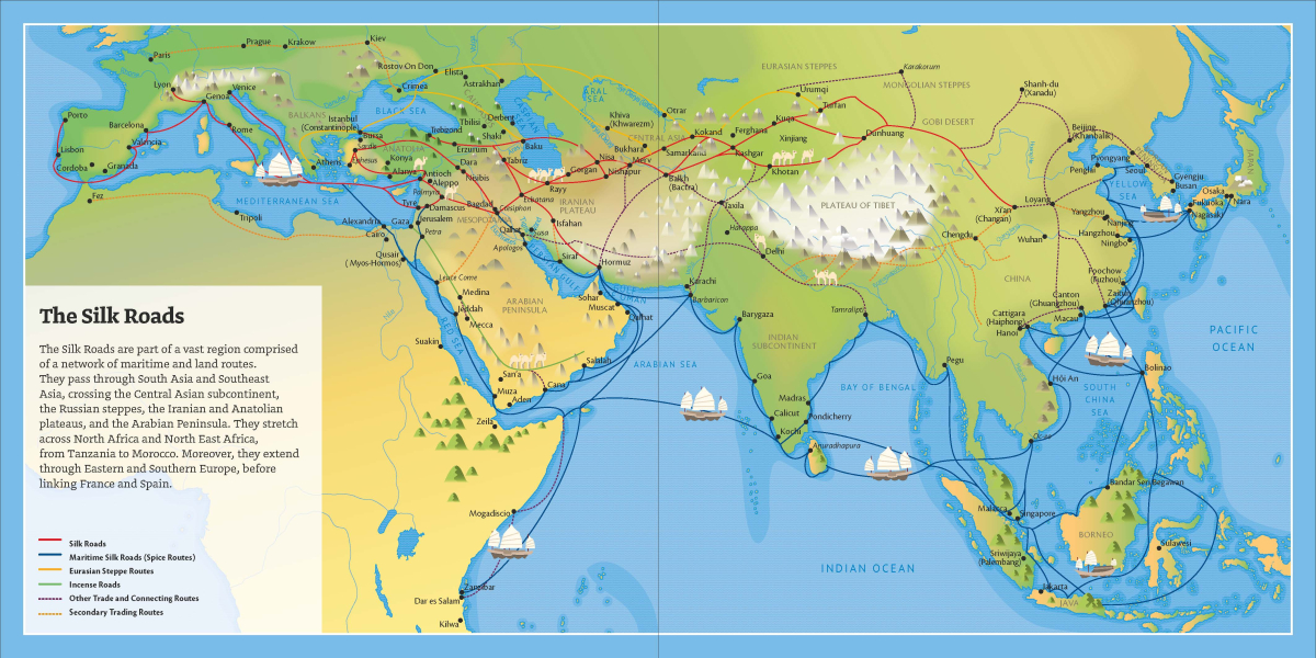 Trading Routes, including spice routes. (UNESCO)